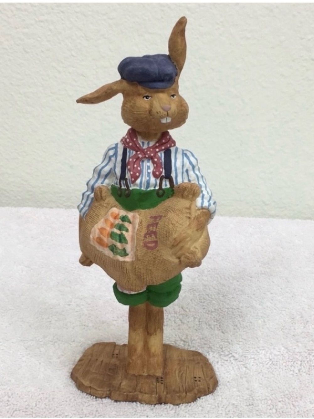 Department 56 Uncle Bunny Spring Feed Bag Figure Easter Farmhouse Shabby Chic